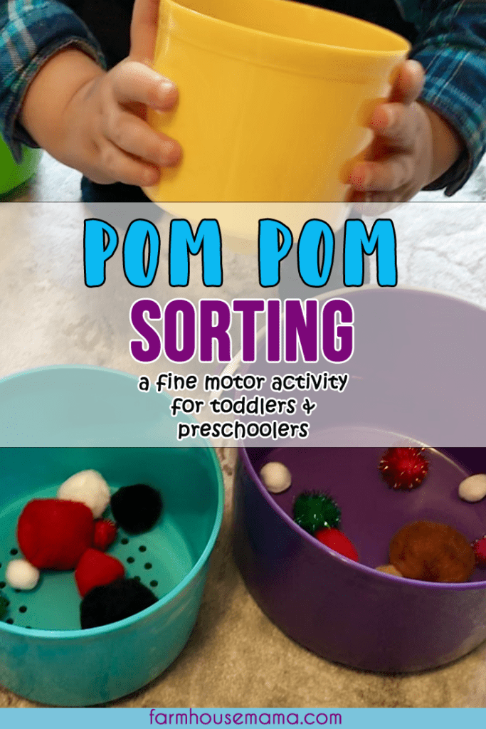 Pom Pom Sorting: Fun Learning Activity · Farmhouse Mama